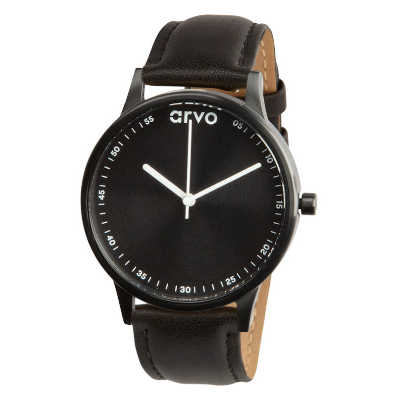Arvo Time Traveler 43mm Black Leather