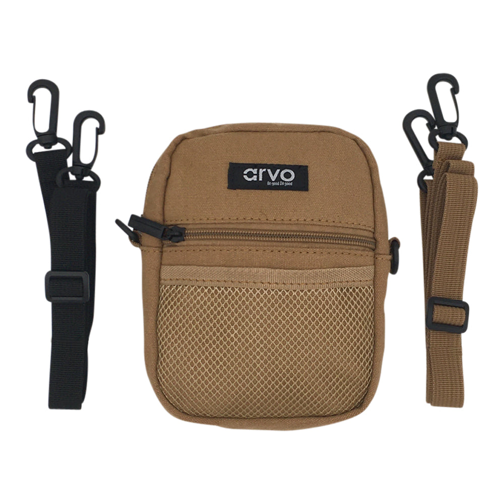 Arvo Fanny canvas crossbody bags for women in a honey color