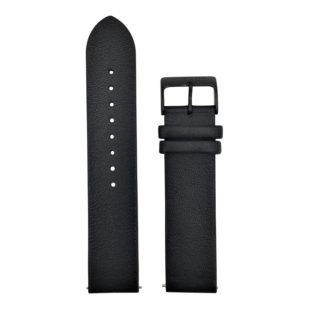 Arvo black leather watch bands straps