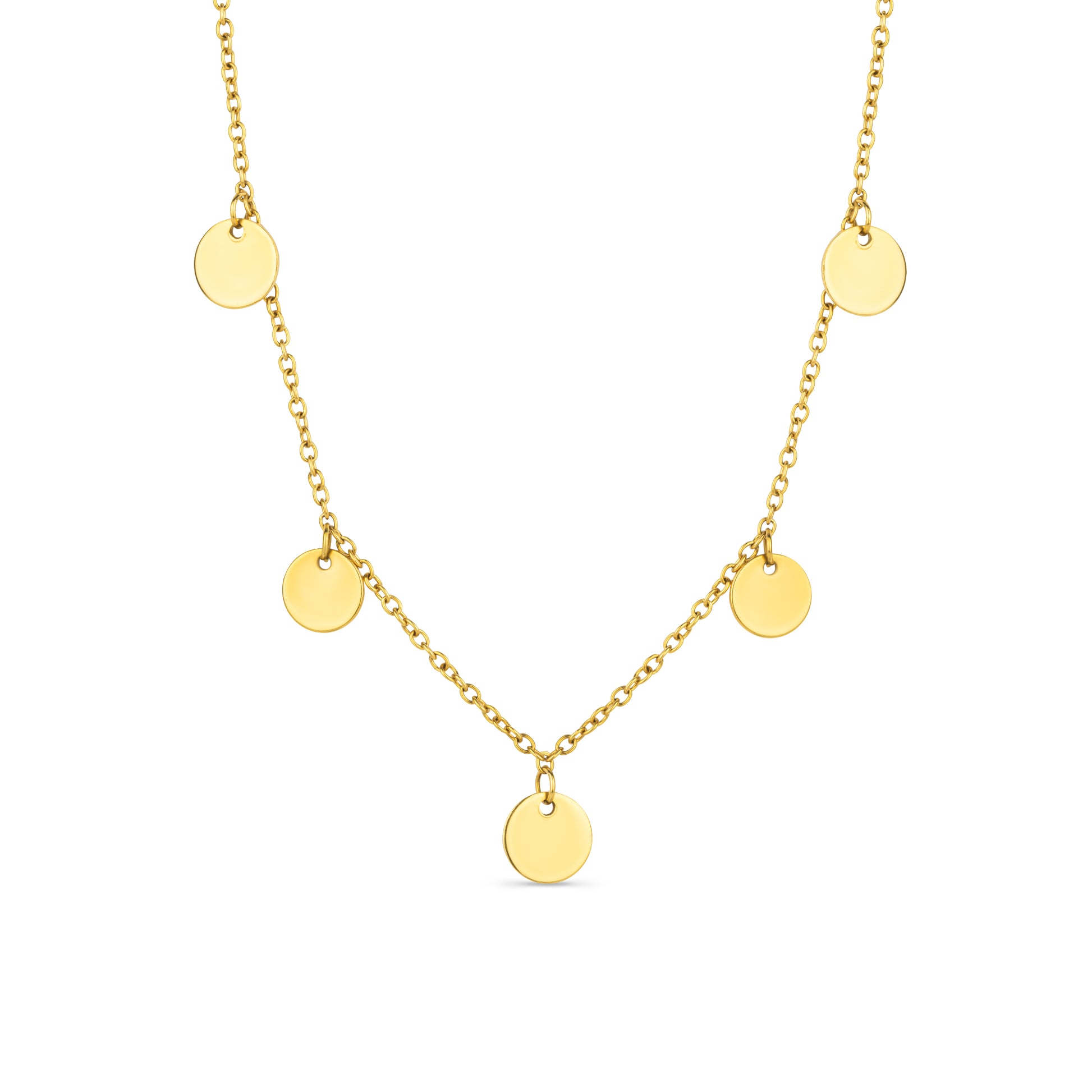 An Arvo gold plated Mini Disc Necklace