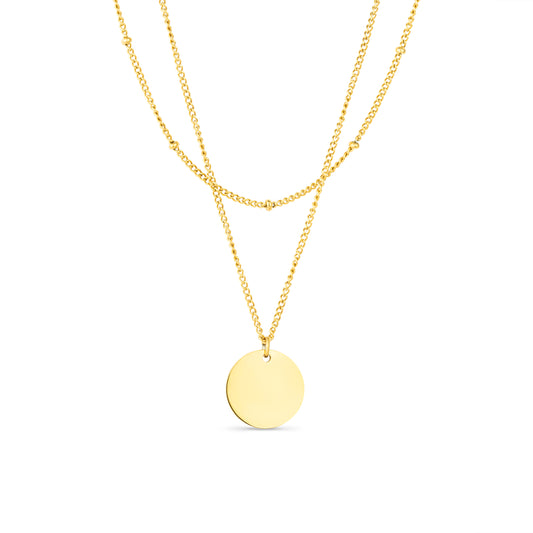 Arvo Layered Disc Necklace - Gold