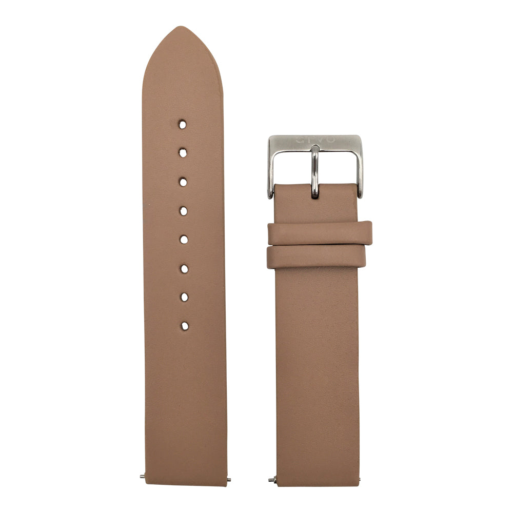 Arvo Nude Genuine Leather Watch Band with Silver Buckle