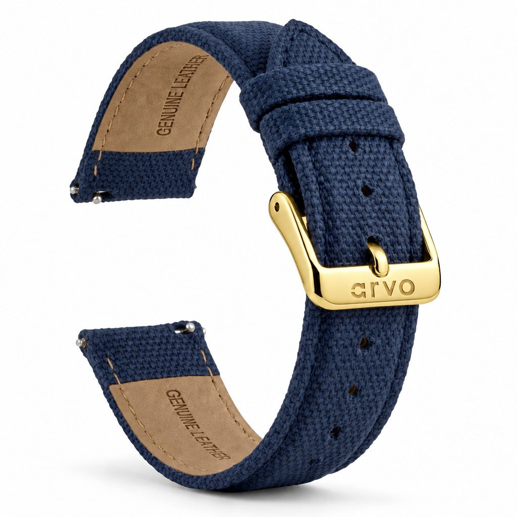 Arvo Blue Canvas Watchband