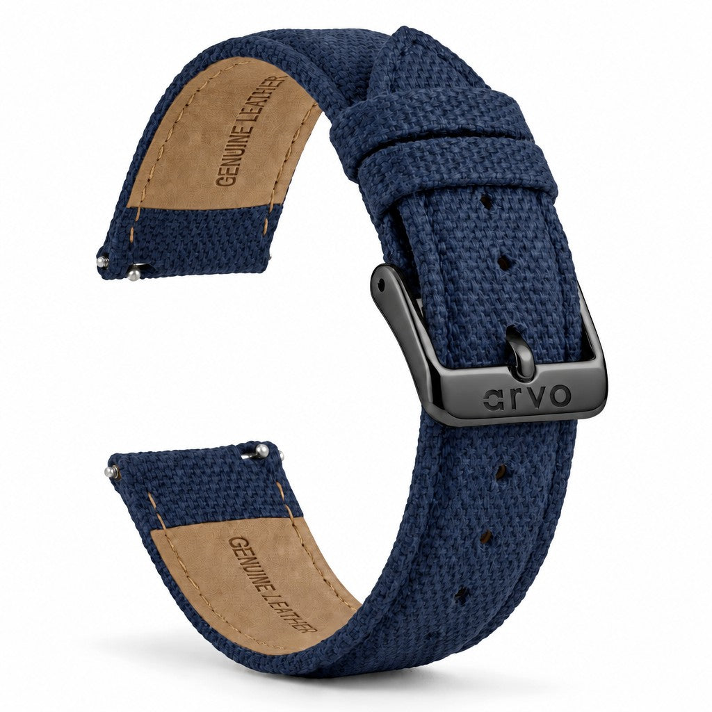 Arvo Blue Canvas Watchband