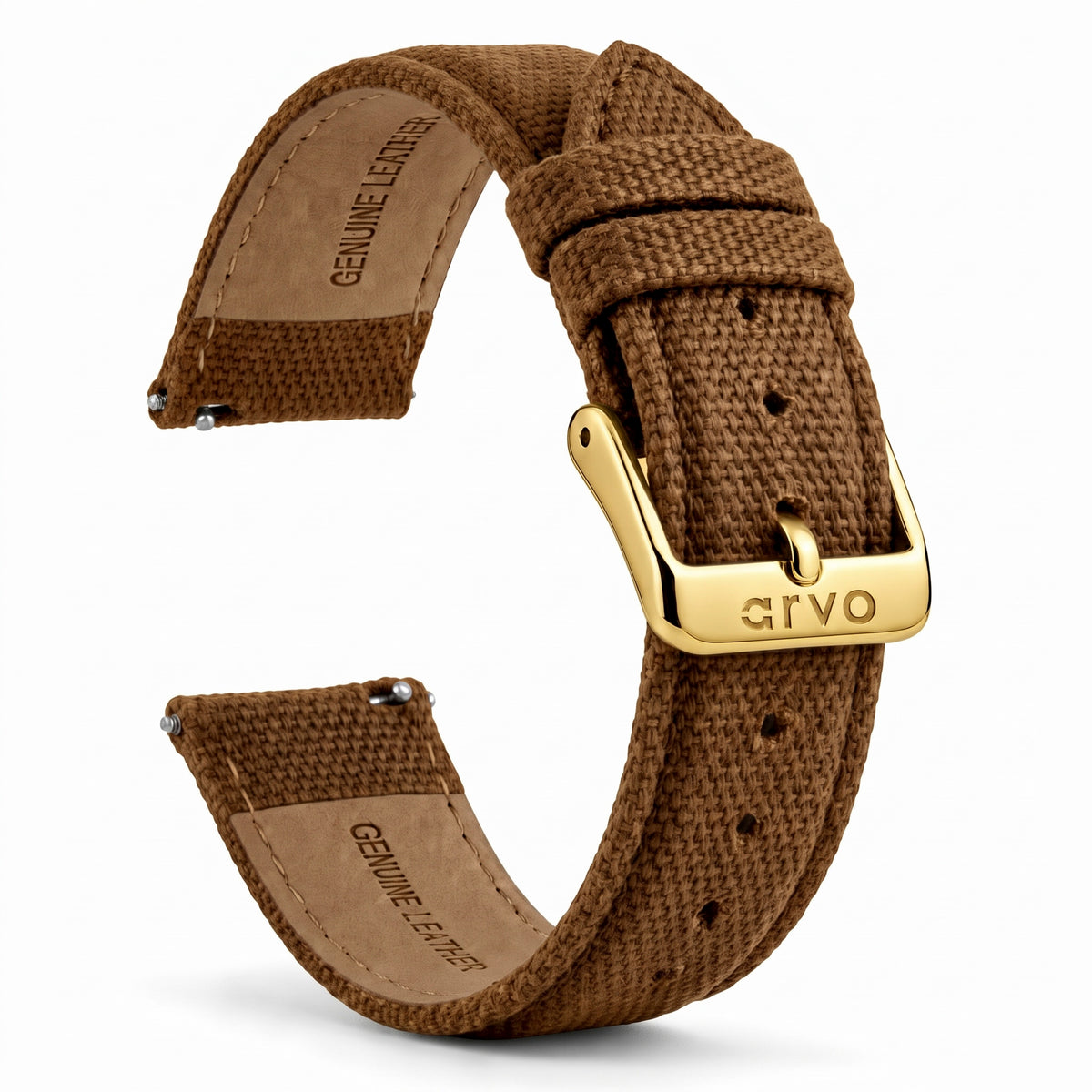 Arvo Brown Canvas Watchband