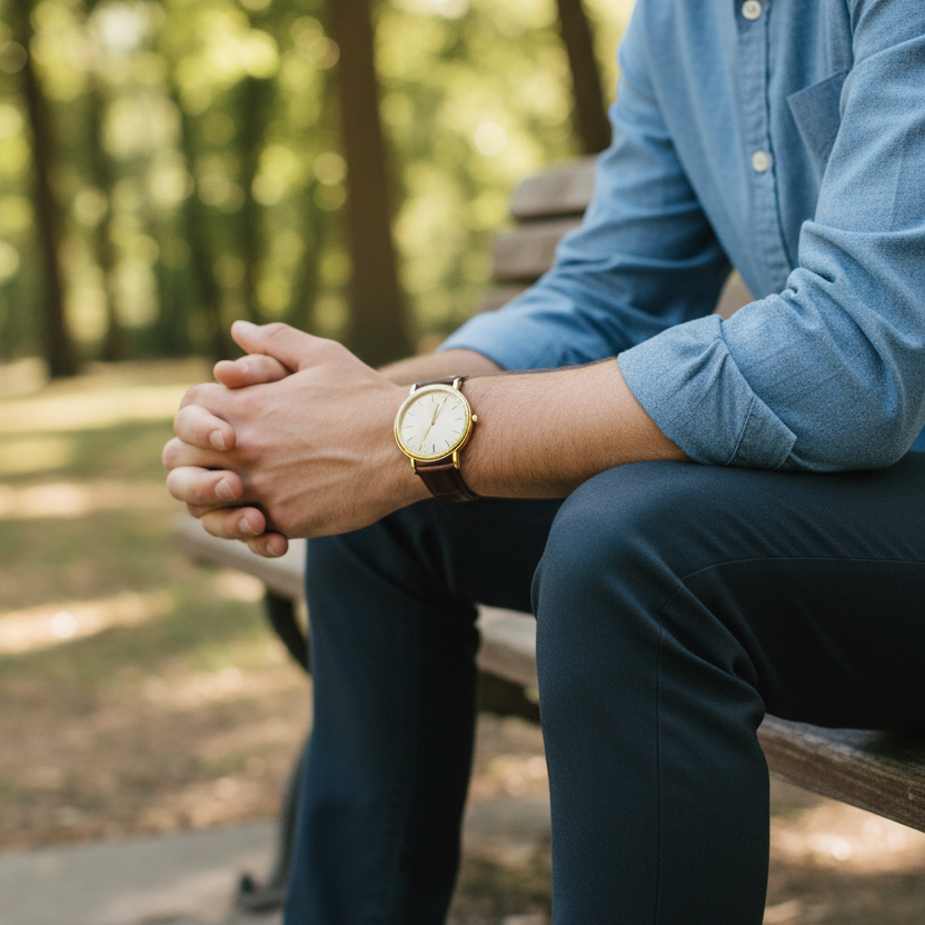 Arvo Gold Time Sawyer Watch - Alligator Band