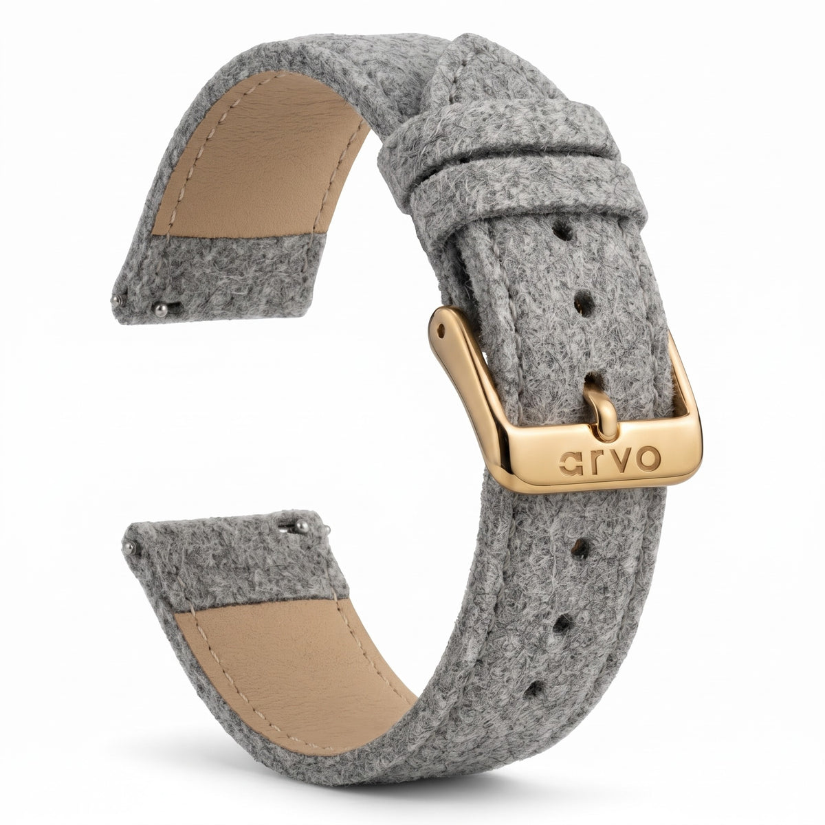 Arvo Gray Felt Watch Band