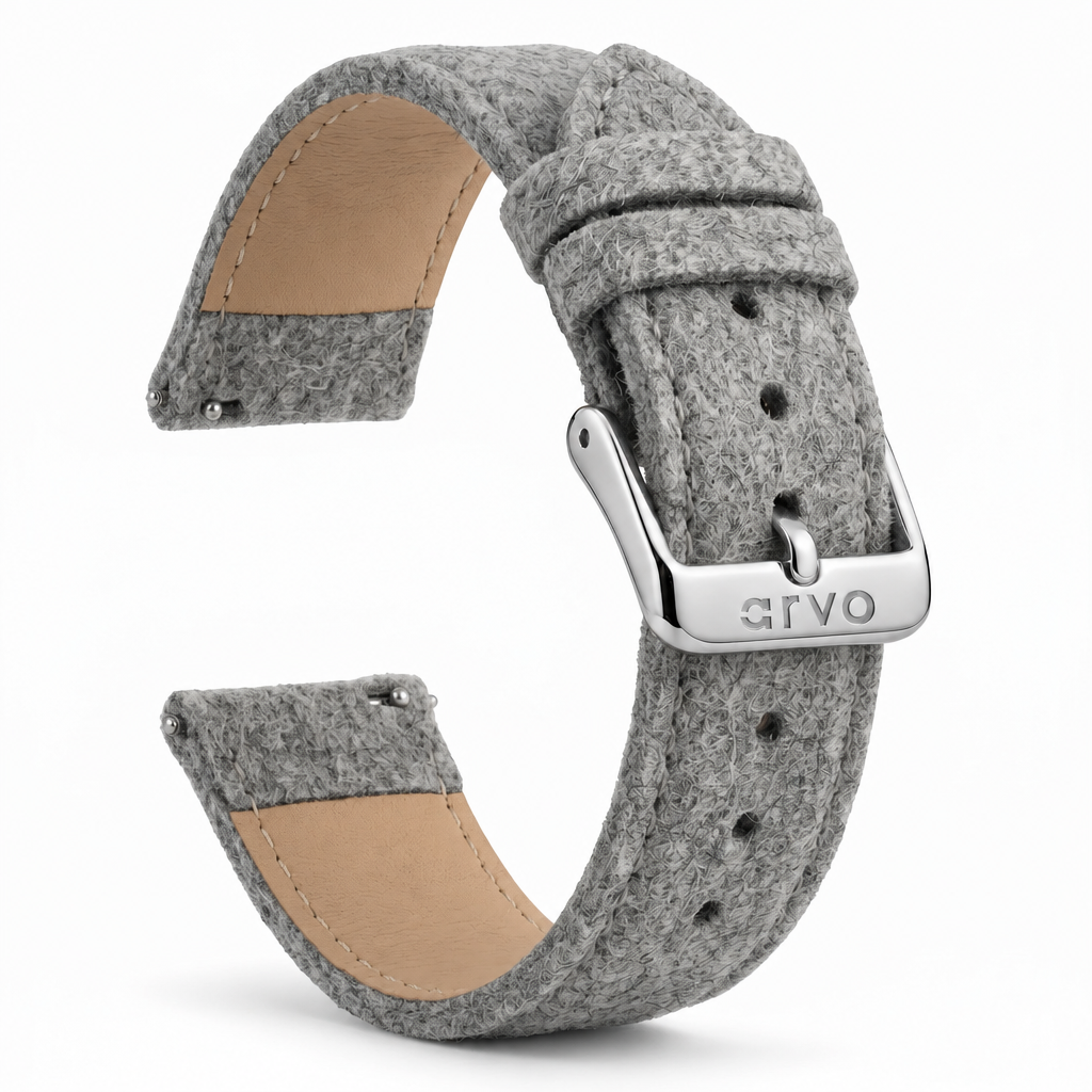 Arvo Gray Felt Watch Band