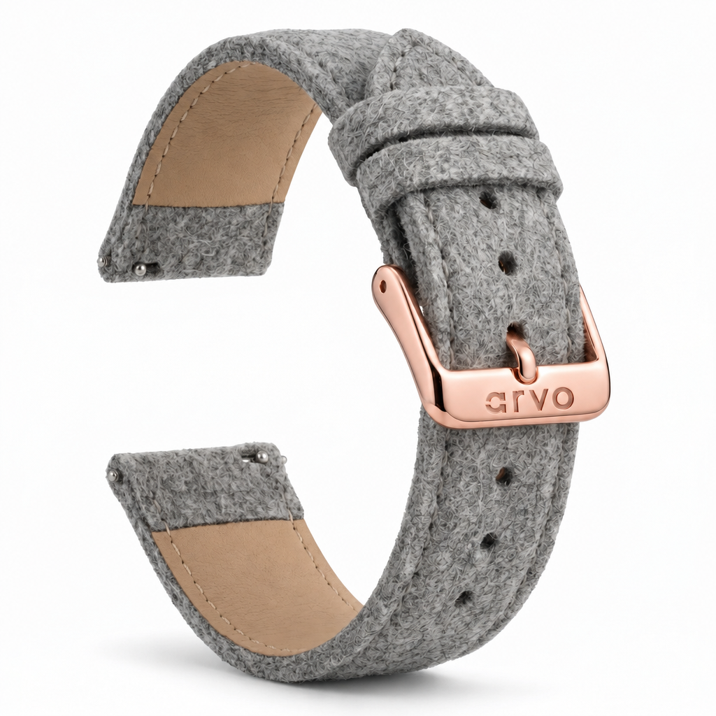Arvo Gray Felt Watch Band