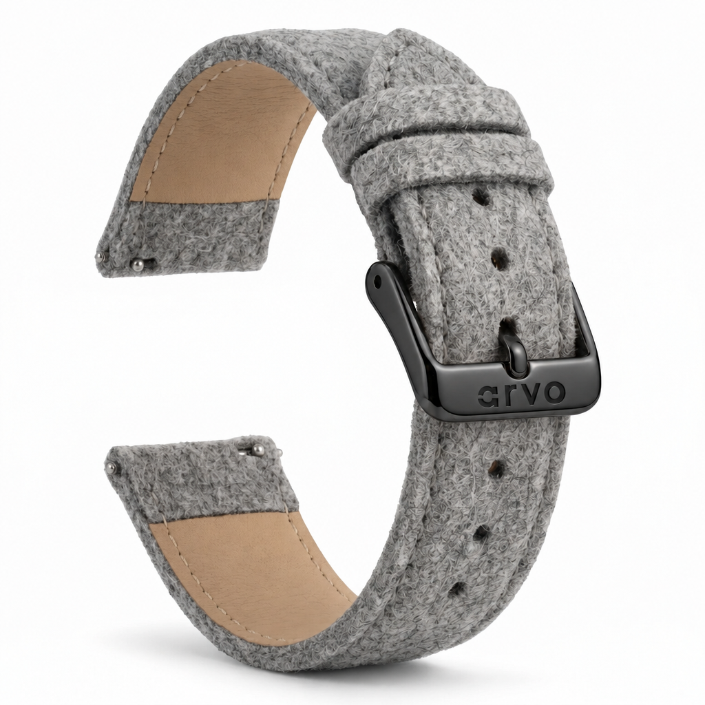 Arvo Gray Felt Watch Band