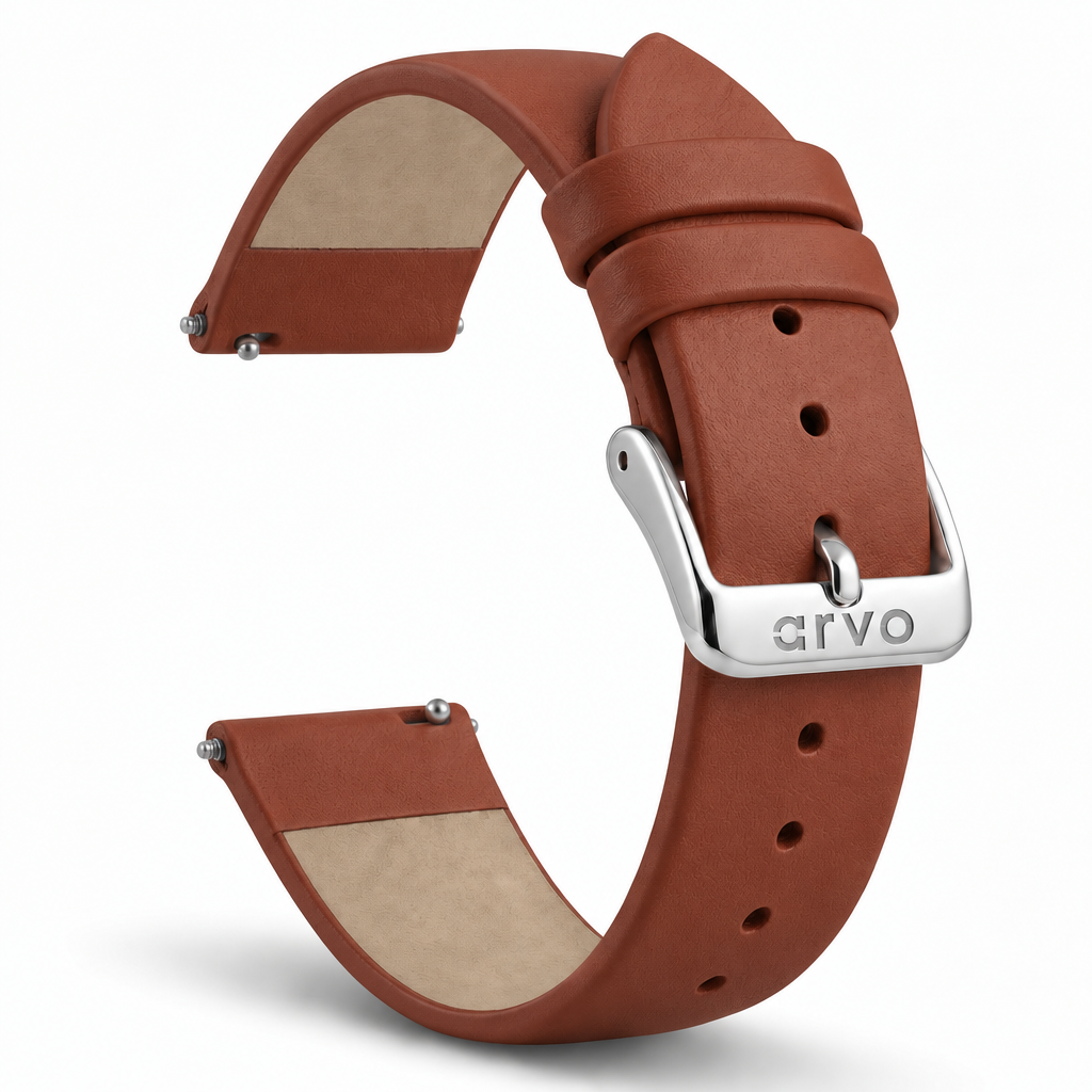 Arvo Mahogany Genuine Leather Watch Band