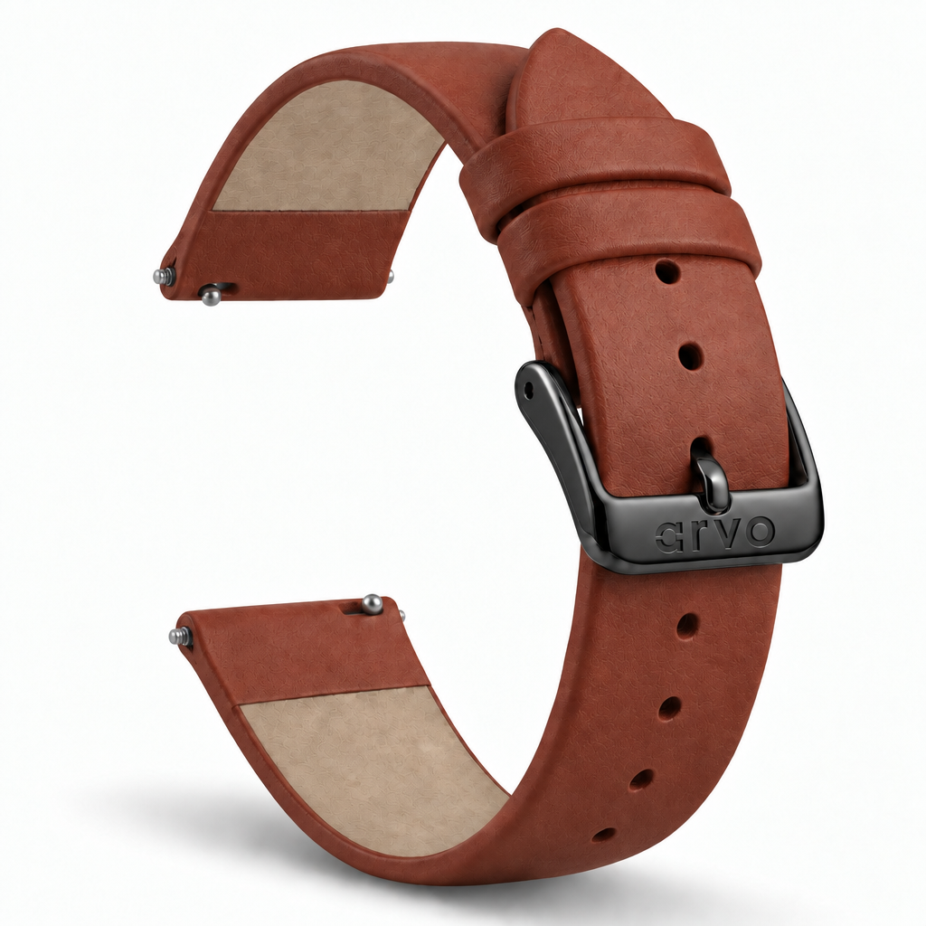 Arvo Mahogany Genuine Leather Watch Band