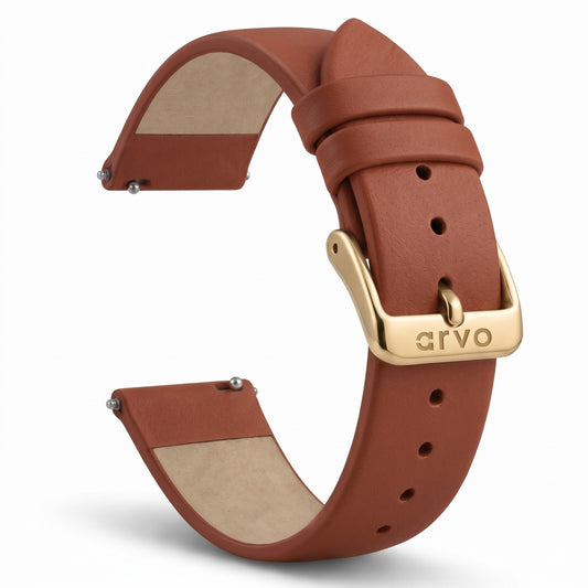Arvo Mahogany Genuine Leather Watch Band