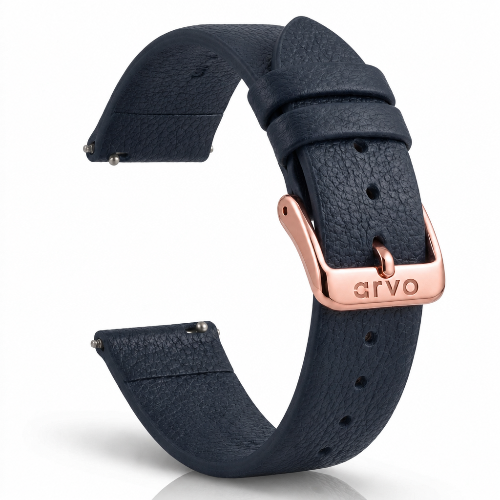 Arvo Marino Blue Leather Watch Band