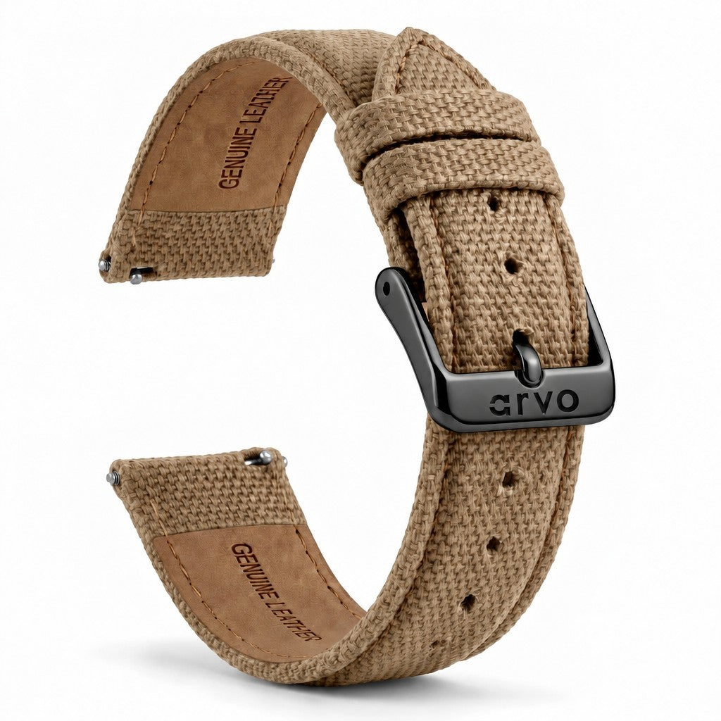 Arvo Tan Canvas Watchband