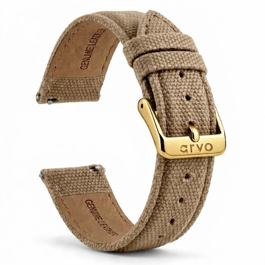 Arvo Tan Canvas Watchband