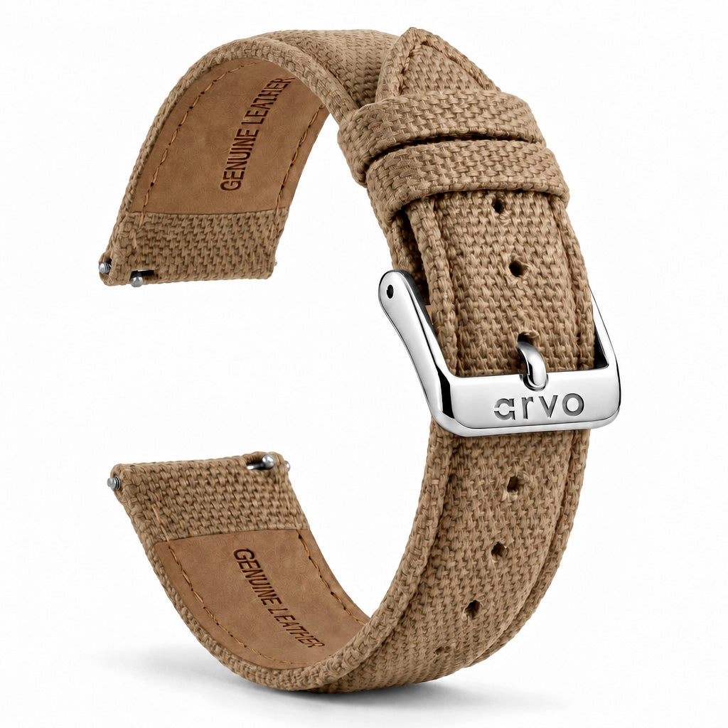 Arvo Tan Canvas Watchband