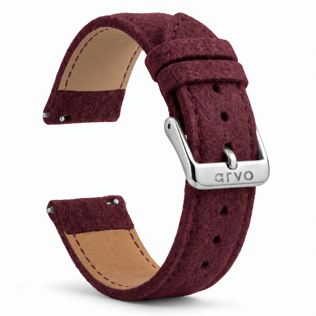 Arvo Wine Felt Watch Band