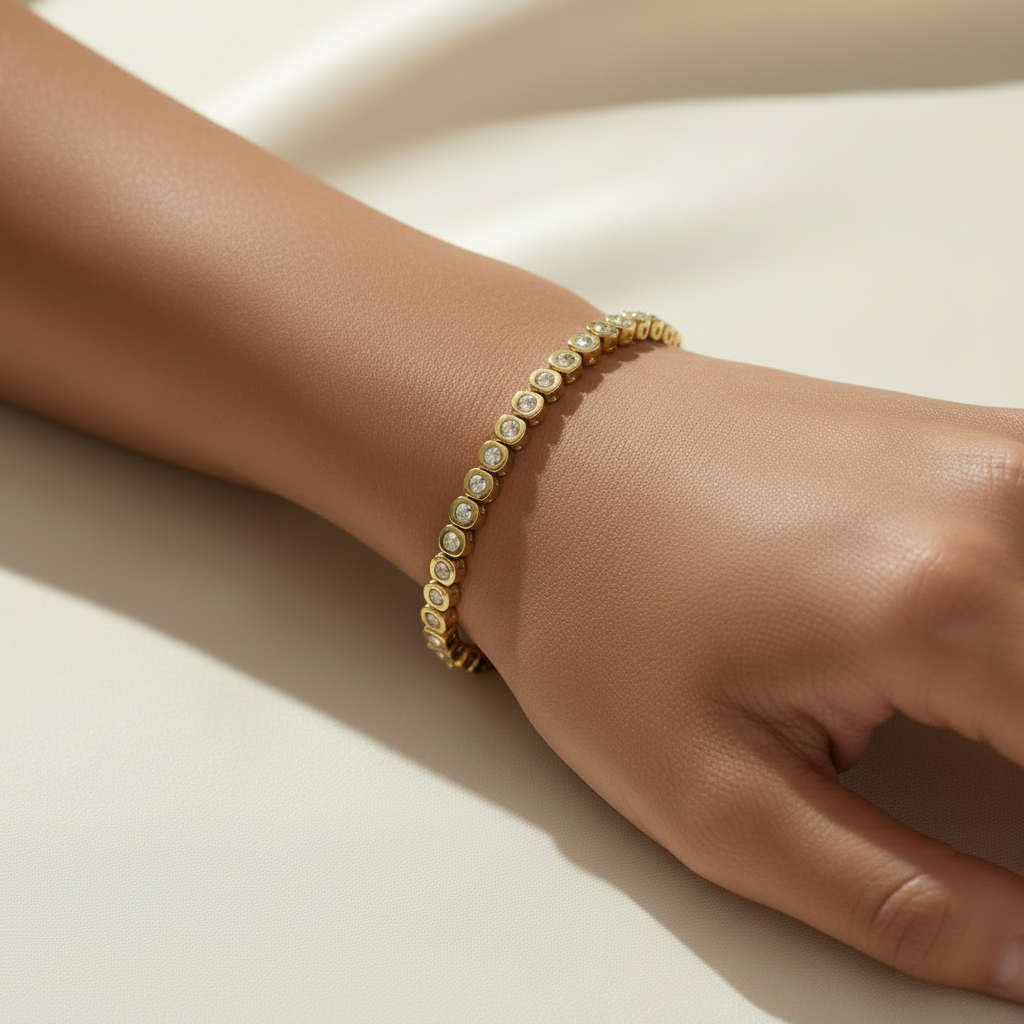 Arvo Tennis Bracelet - Gold