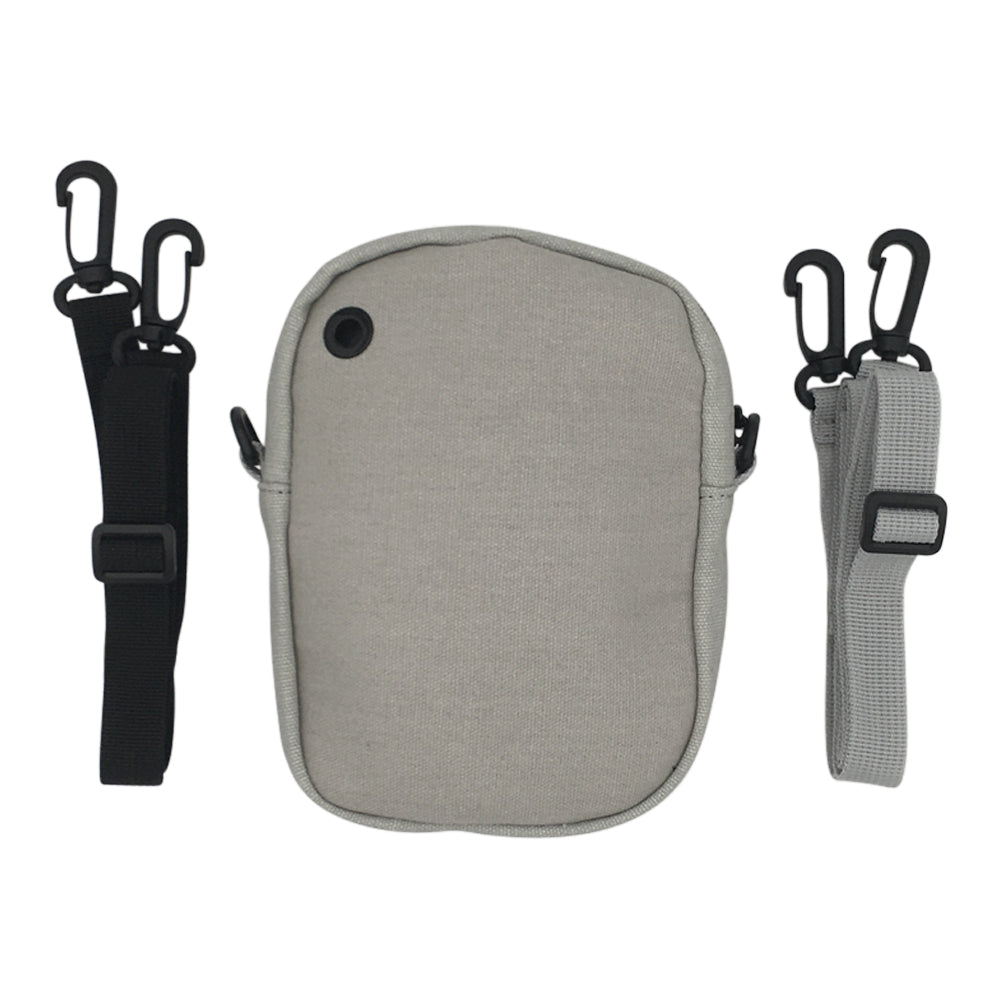 back of Arvo Fanny crossbody bags for women in a gray color named Haze