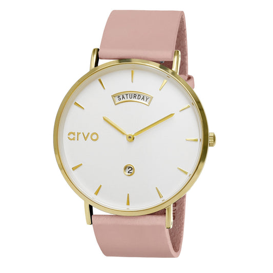 Arvo Awristacrat watches for women with blush pink band