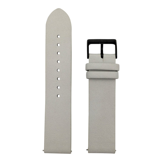 Arvo Light Gray Genuine Leather Watch Band with black buckle