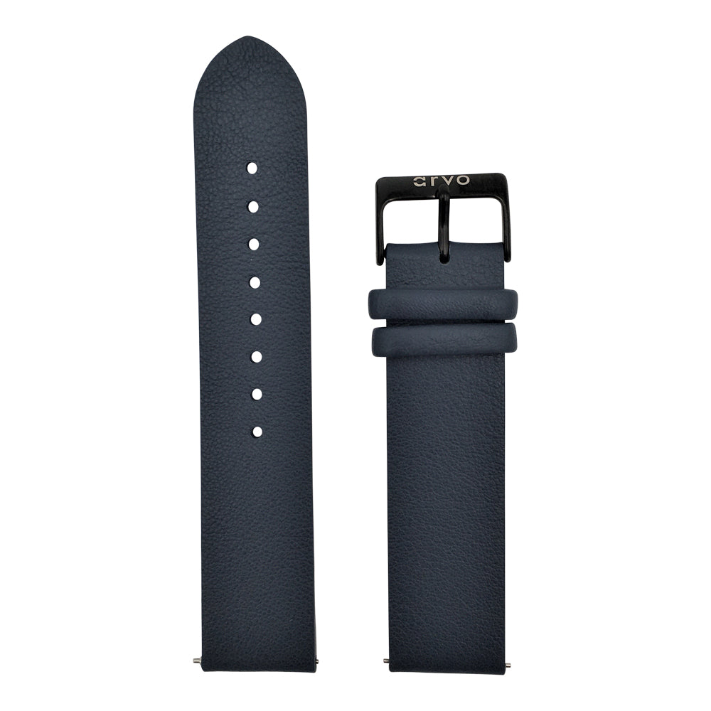 Arvo Marino Blue Genuine Leather Watch Band with Black Buckle