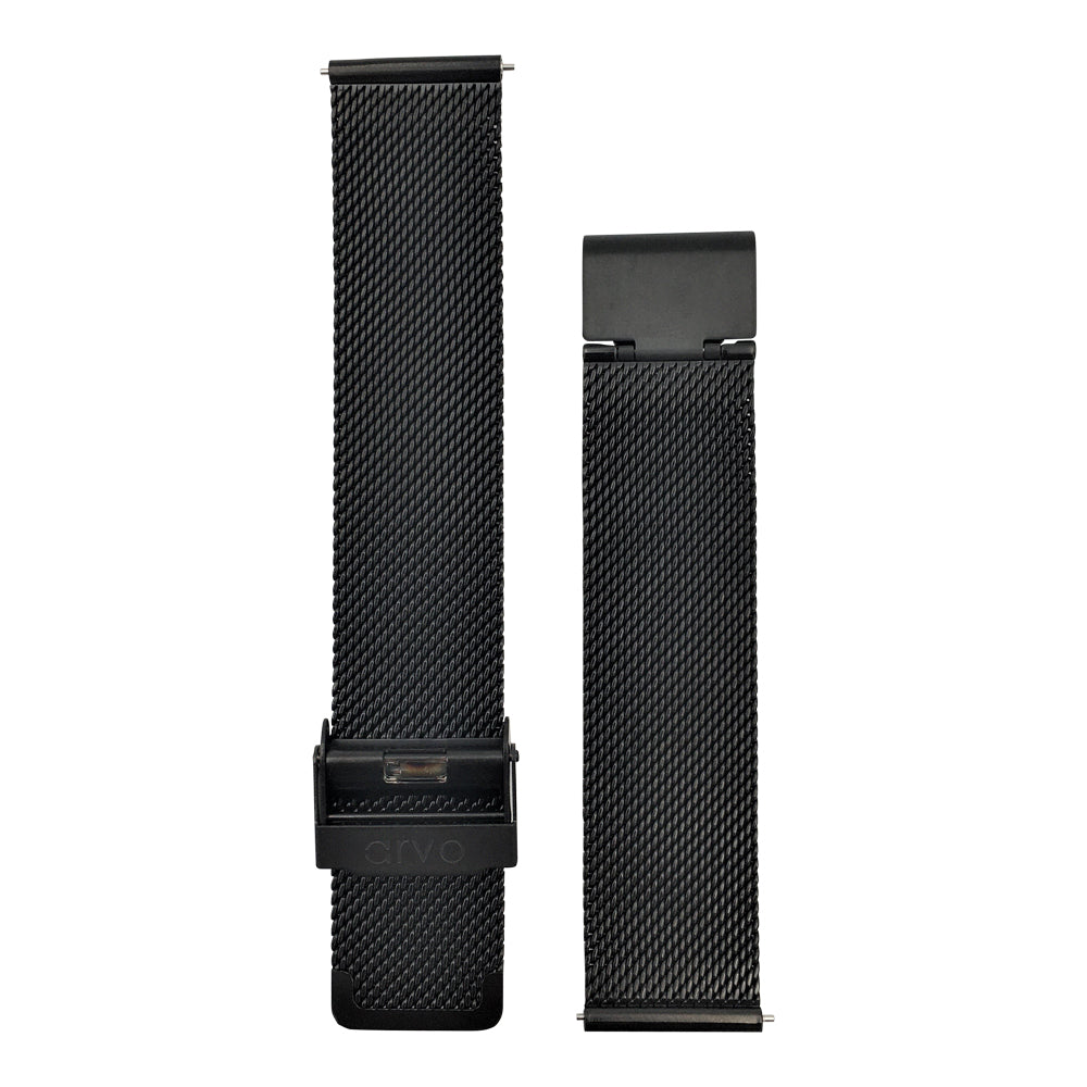 Arvo Black Mesh watch bands and straps