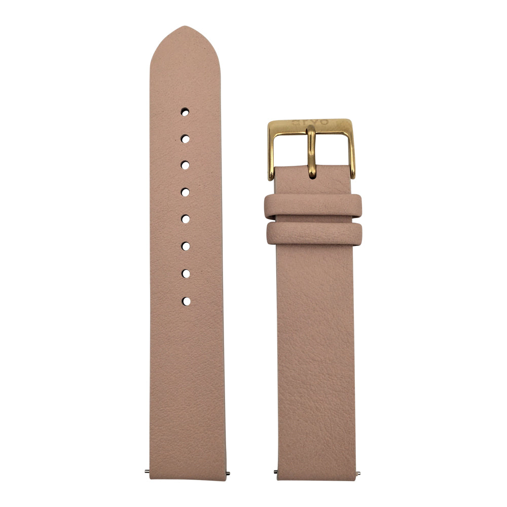 Arvo Nude Genuine Leather Watch Band with Gold Buckle