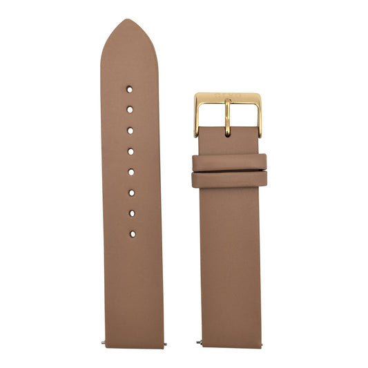 Arvo Nude Genuine Leather Watch Band with Gold Buckle
