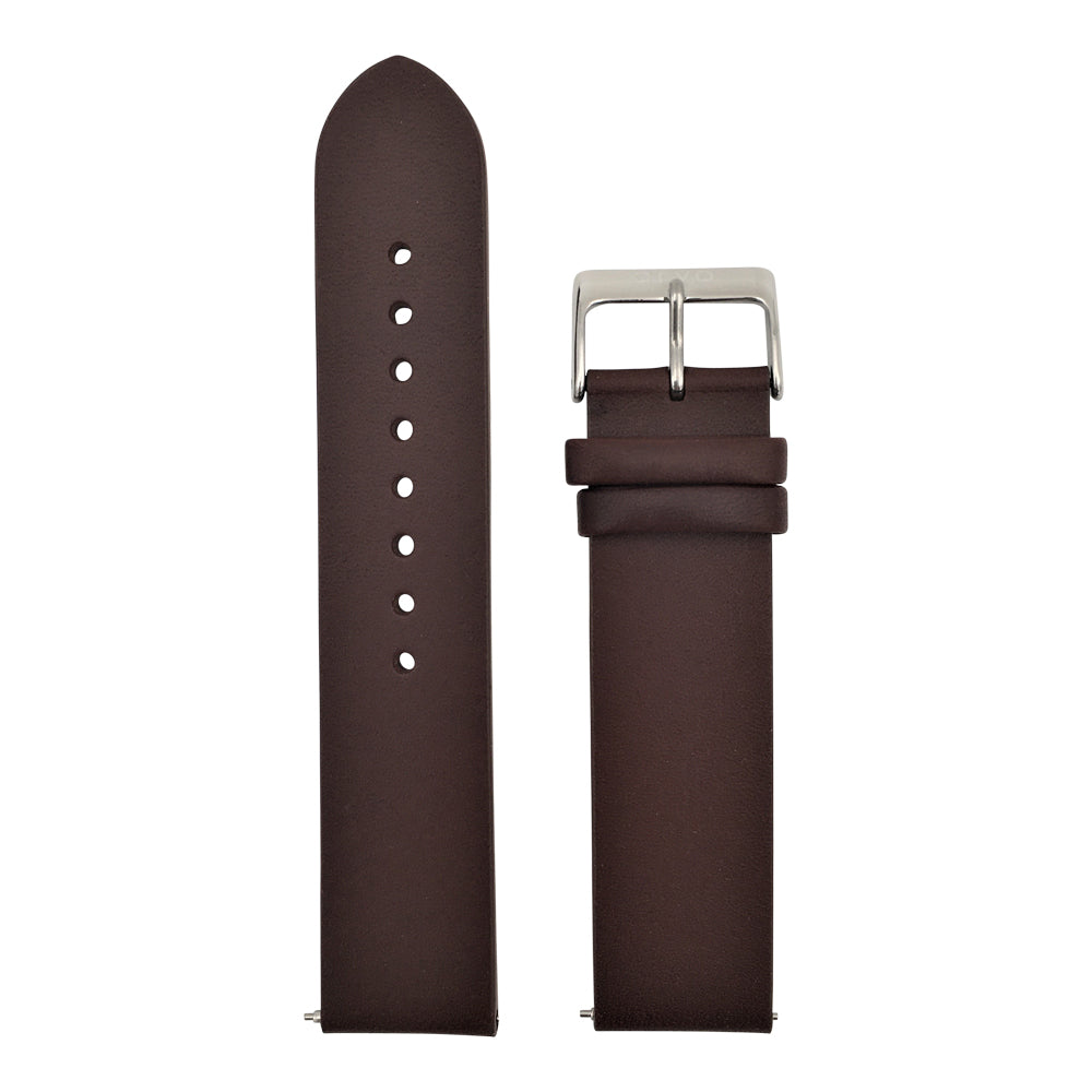 Arvo Saddle Brown Genuine Leather Band with Silver Buckle