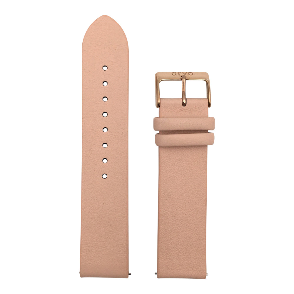 Arvo Sand Genuine Leather Watch Band with Rose Gold Buckle