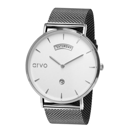 Arvo Awristacrat silver classic watches for men