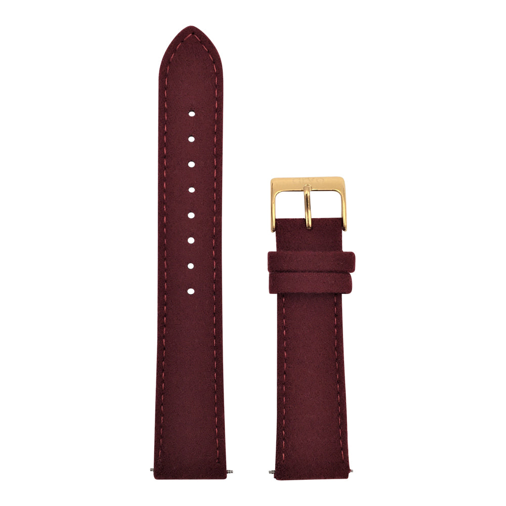 Arvo wine felt watch bands and straps with gold clasp