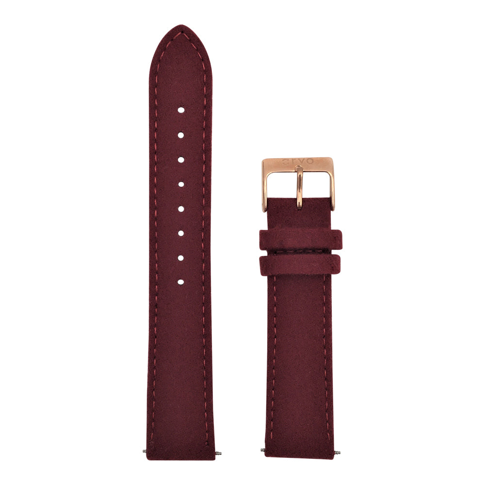 Arvo wine felt watch bands and straps with rose gold clasp