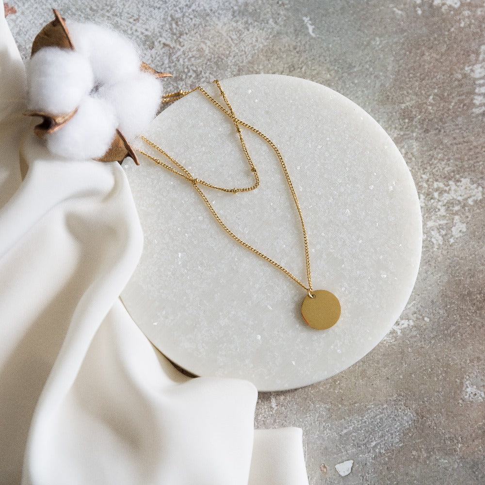 display of necklace